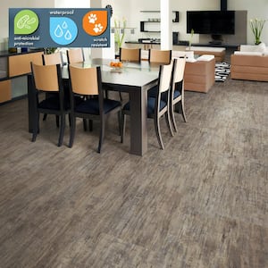 Brushed Chocolate 16 in. W x 32 in. L Luxury Vinyl Plank Flooring (24.89 sq. ft. / case)