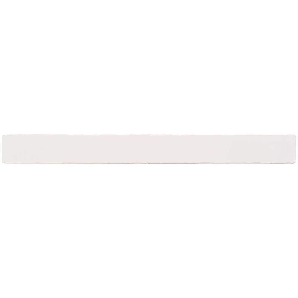 Nantucket 2" x 20" White Polished Ceramic Subway Wall Tile