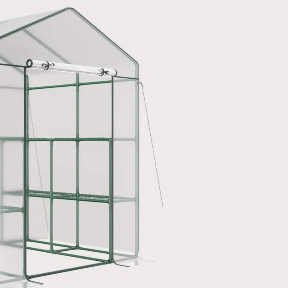 Assembled Dimensions Width ft. in. x 57 in.Depth ft. in. x 57 in. Height ft. in. x 55 in.PE Steel White Color Greenhouse price history on PriceWatchPro