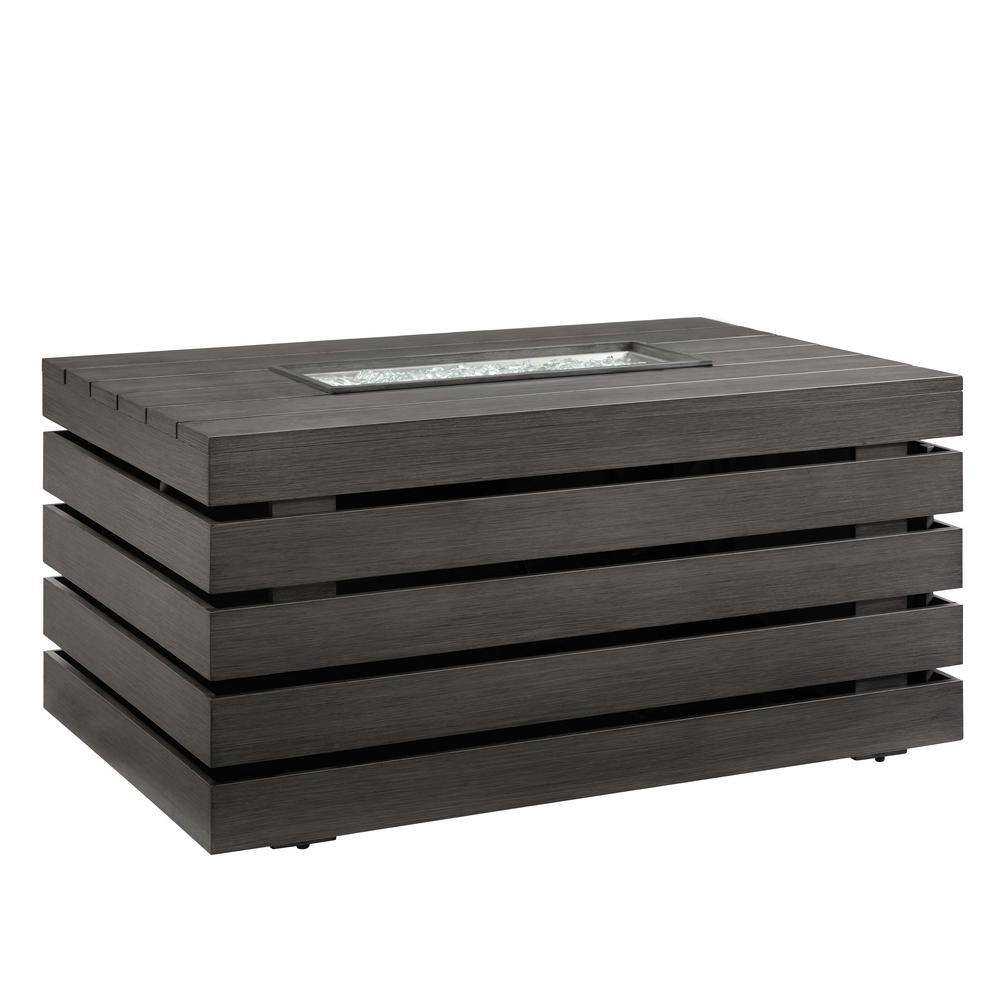 Rectangle Aluminum Propane Outdoor Fire Pit Table