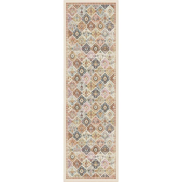 Multi 2 ft. 3 in. x 7 ft. 3 in. Runner Flat-Weave Apollo Maeve Vintage Bohemian Geometric Area Rug