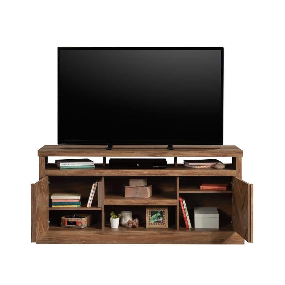 Sindoori Mango Herringbone Pattern 66'' TV Stand with Cabinet