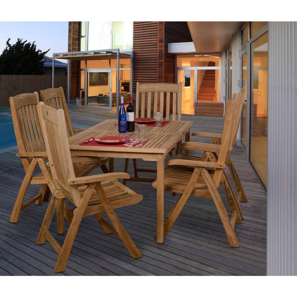 Amazonia Zurich Teak 7Piece Patio Dining SetSC ZURICH The Home Depot