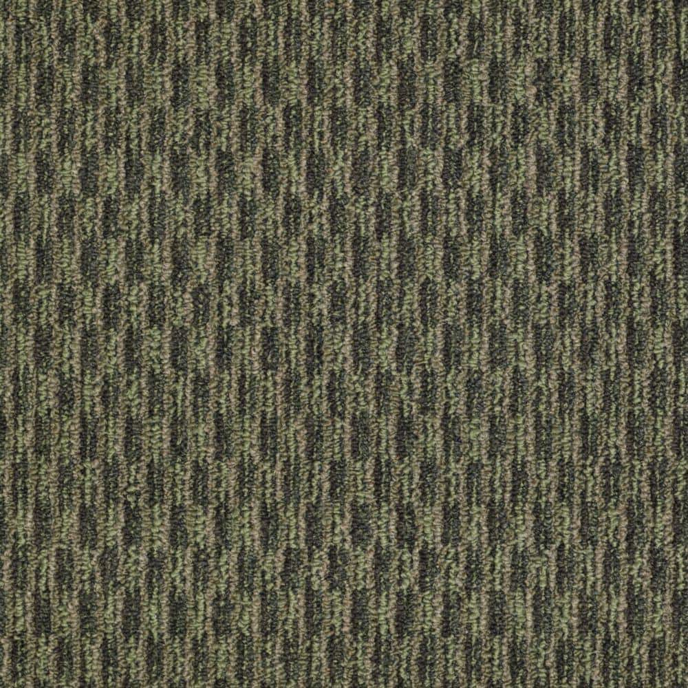 TrafficMaster Morro Bay Color Forest Mist Indoor/Outdoor Berber Green