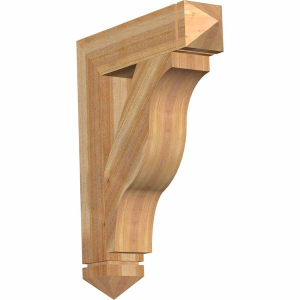 Ekena Millwork 6 in. x 36 in. x 28 in. Western Red Cedar Funston Arts and Crafts Rough Sawn