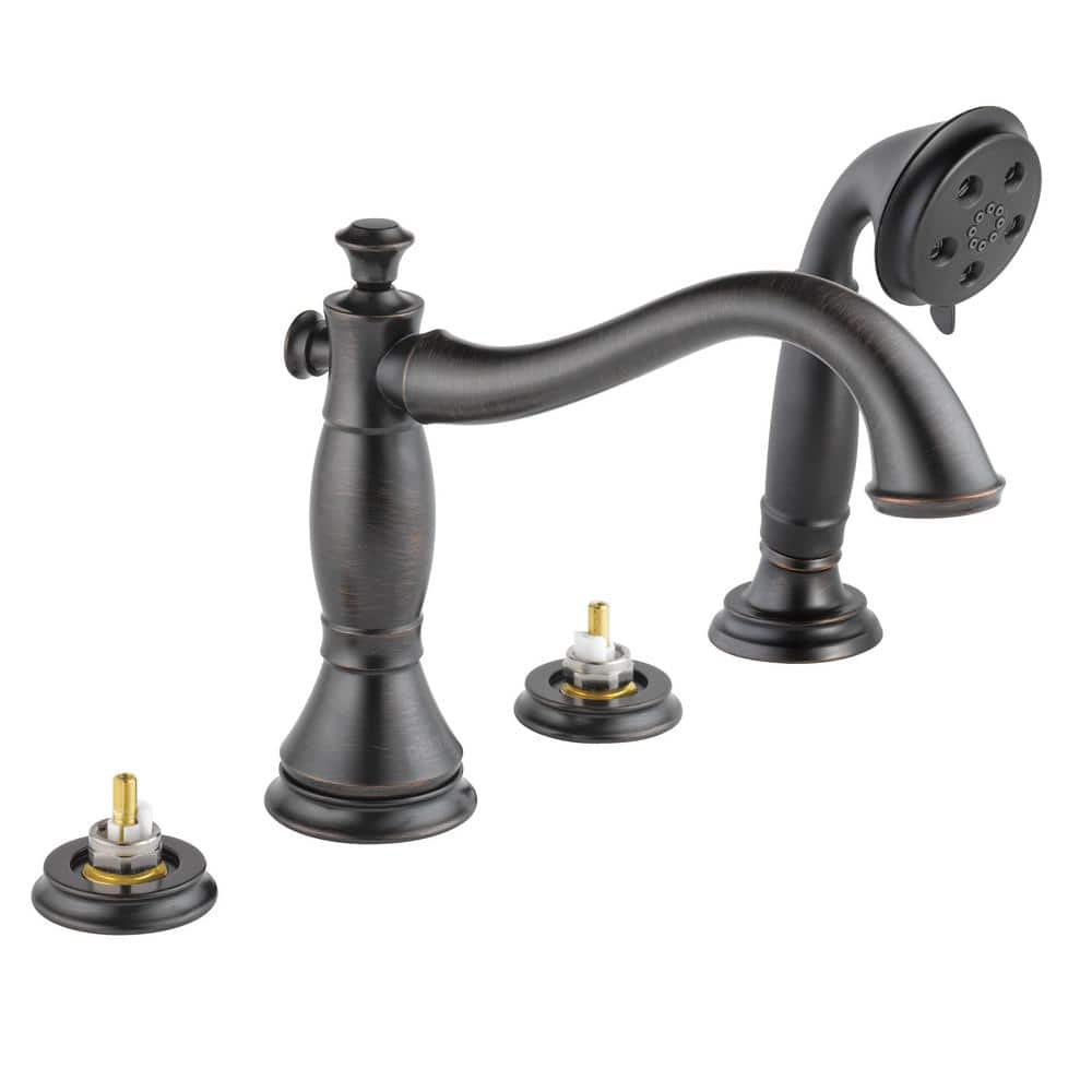 Classic Venetian Bronze Deck Mounted Roman Tub Faucet with Handshower