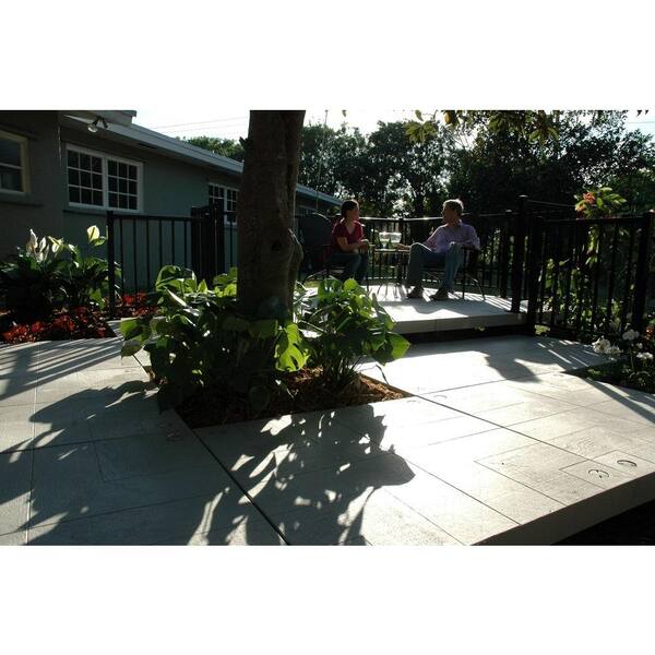 UDECX Flint Grey 40 in. x 40 in. Modular Patio Deck Surface Pad