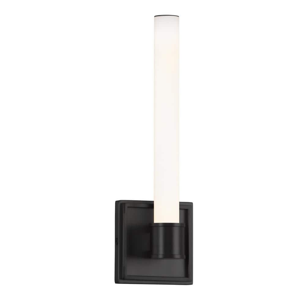 Rona Sleek Black Aluminum LED Dimmable Wall Sconce