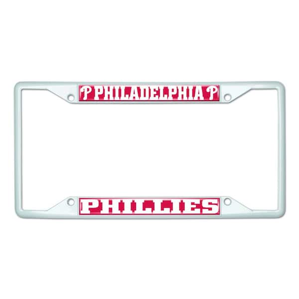 FANMATS Universal Fit MLB - Philadelphia Phillies License Plate Frame - White