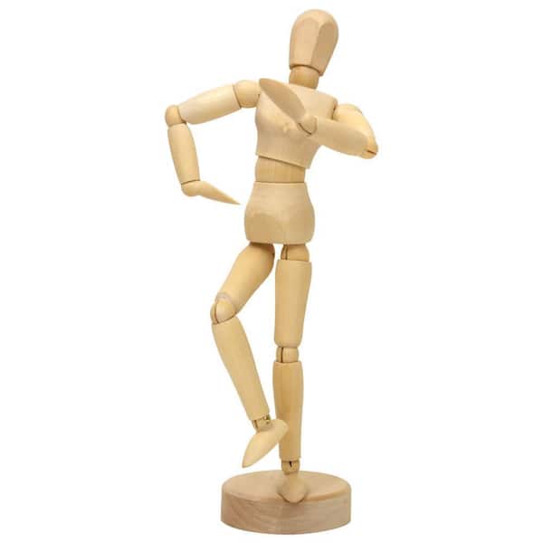 Wooden Mannequin Artist Drawing Model Jointed Figure Human Form w/ Stand 13
