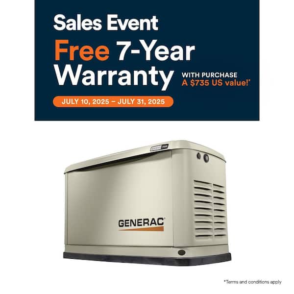 10,000 Watt - Dual Fuel Air- Cooled Whole House Home Standby Generator, Smart Home Monitoring
