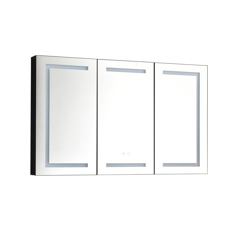 48 in. W X 30 in. H Rectangular Aluminium Medicine Cabinet with Mirror, Lig