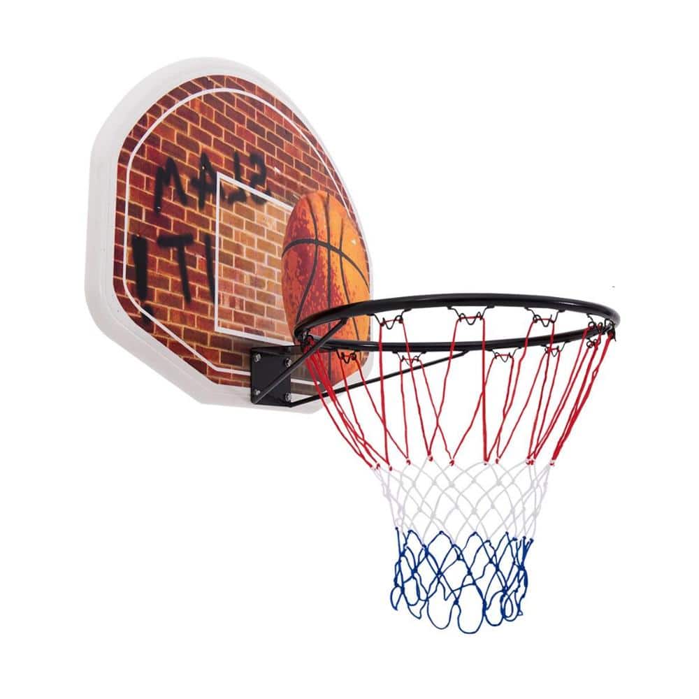 Wall Mounted Fan-Shape Basketball Backboard 29 in. x 20 in. with Hoop and 2 Nylon Nets price history on PriceWatchPro