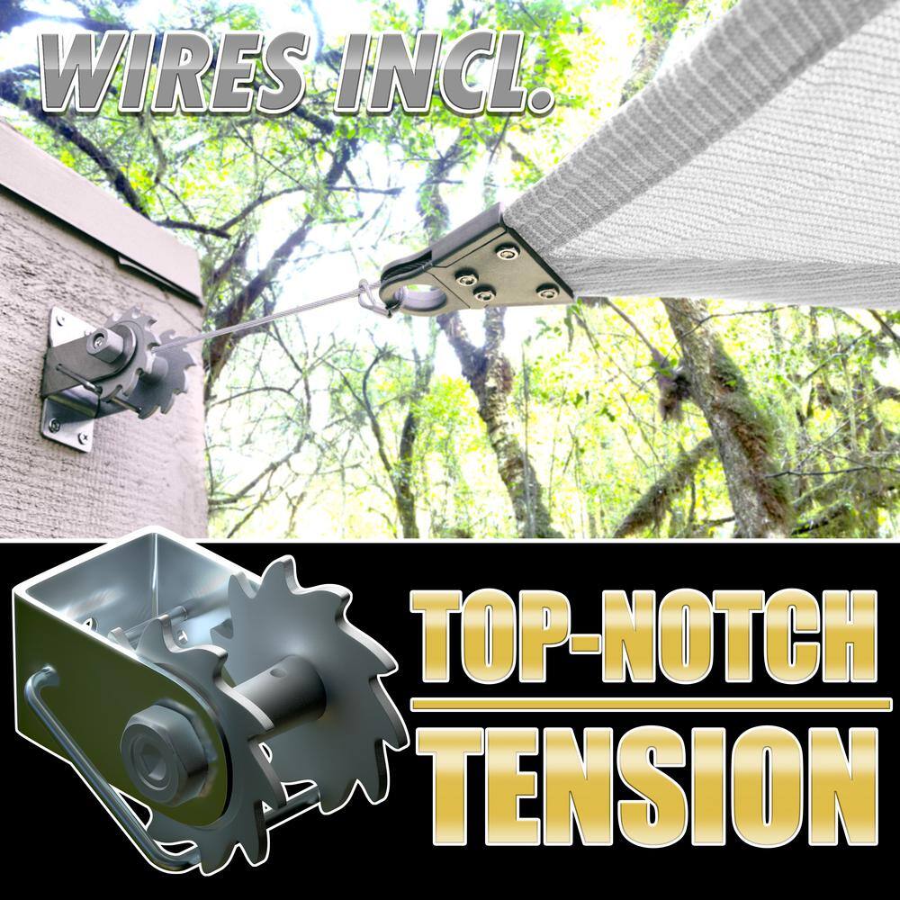 Premium Stainless Steel Winch Set for Rectangle Shade Sails