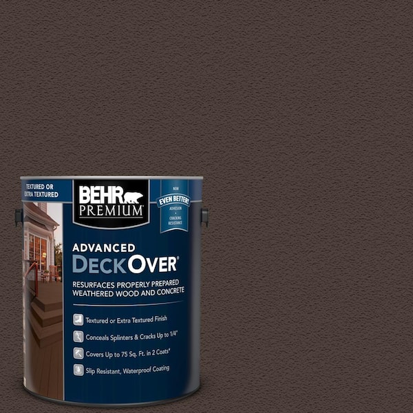 BEHR Premium Advanced DeckOver 1 gal. #SC-103 Coffee Textured Solid Color Exterior Wood and Concrete Coating