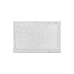 20 in. x 30 in. Cotton Rectangle Bath Rug, 100% Cotton Tufted 3000-GSM Reversible for Bathroom in Light Gray, 1-Piece