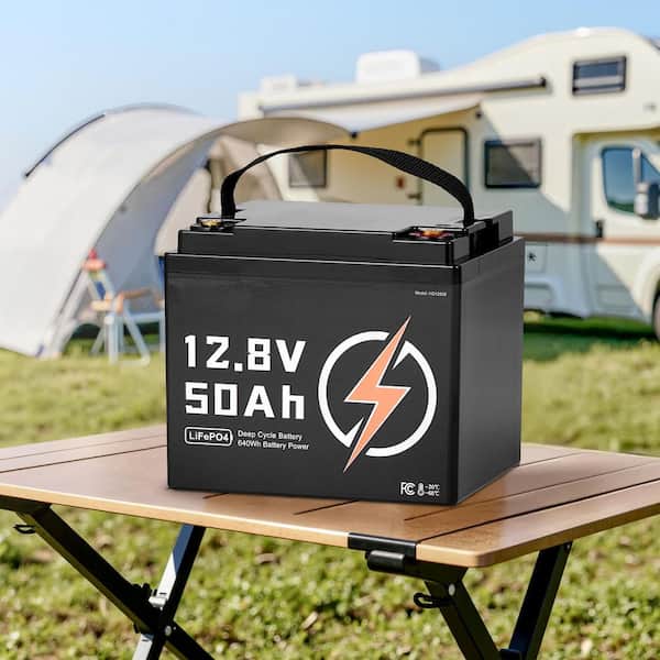 12V 50Ah LiFePO4 Battery Deep Cycle Lithium Iron Phosphate Battery for Solar Off-Grid Home Energy Storage