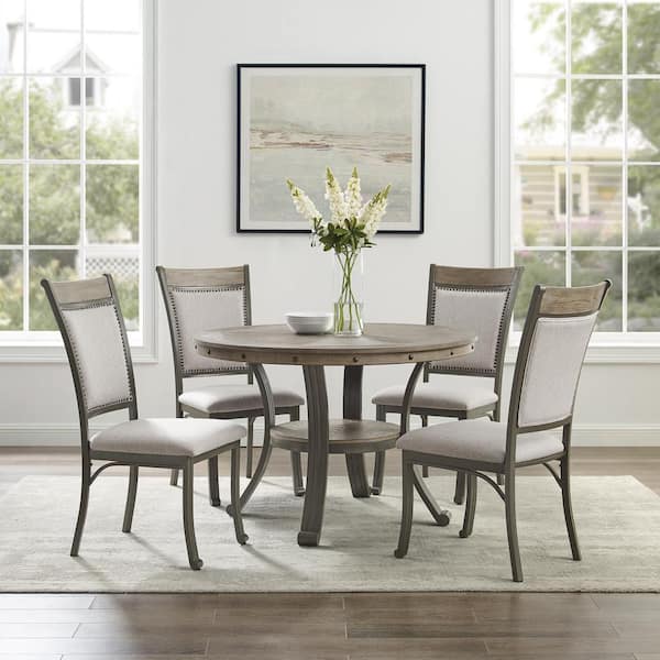 Linon Home Decor Fergus Pewter Side Chair (Set of 2)
