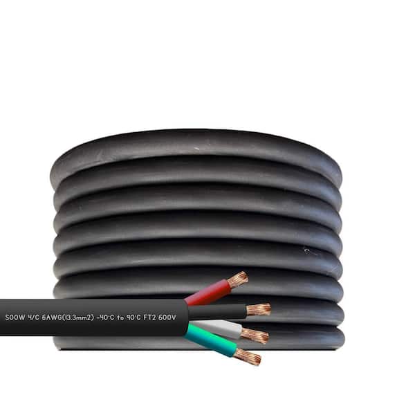 6/4-Gauge (AWG) 25 ft. SOOW Cable Wire Portable Power 600-Volt