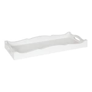 Astral 23.50 in. W Rectangle White MDF Decorative Tray