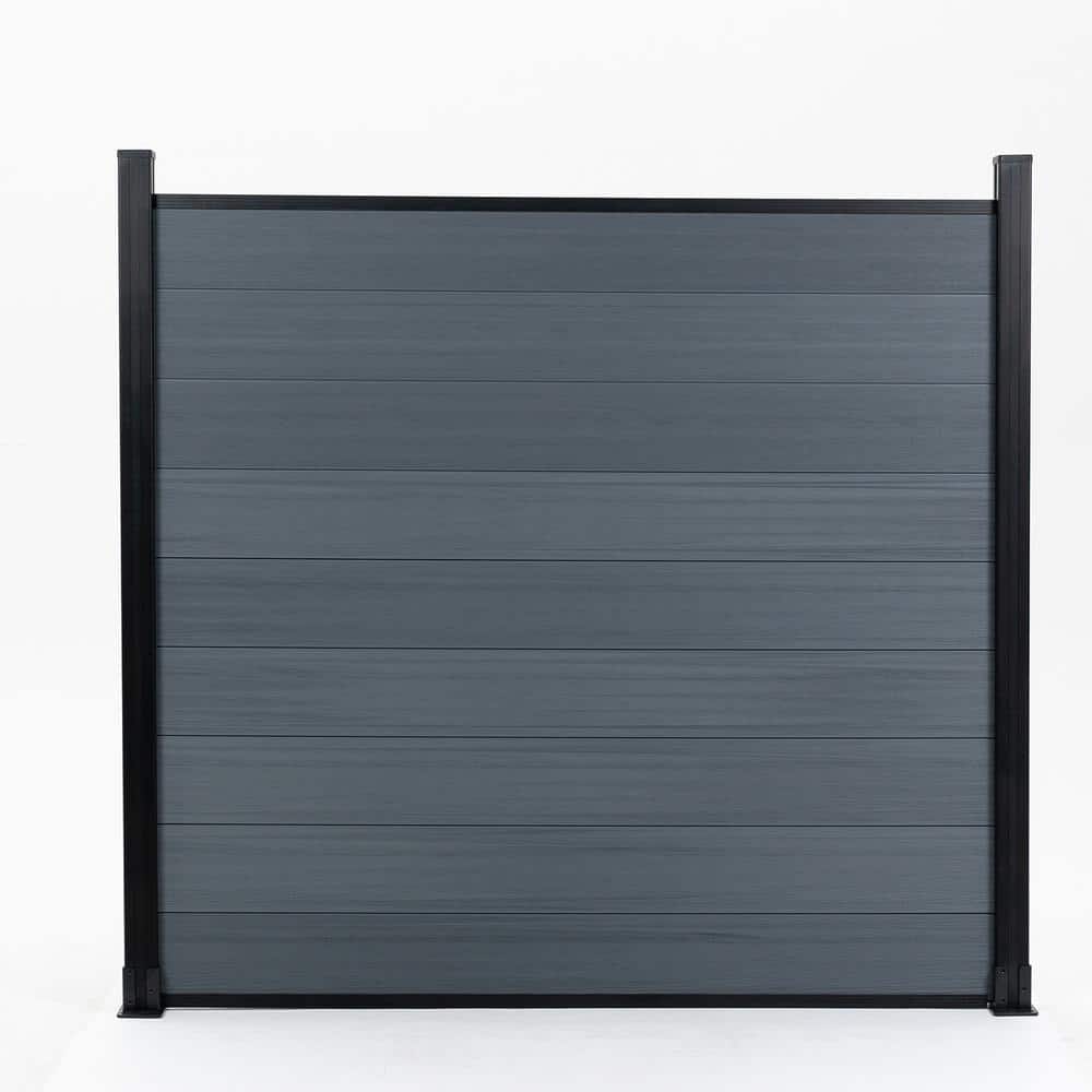 Tunearary 6 ft. x 6 ft. Wood Plastic Composite Garden Fence for Patio