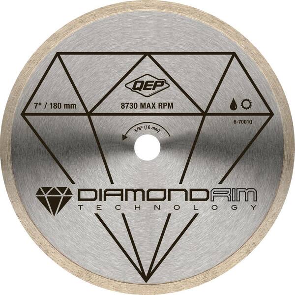 5/8" Arbor QEP 6-1008BW 10" Black Widow Micro-Segmented Rim Diamond Blade 