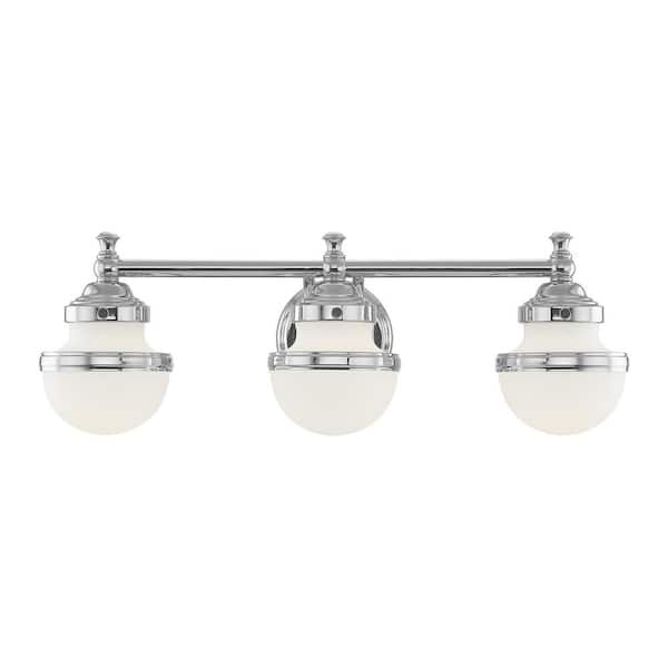Bellhurst 3 Light Polished Chrome Bath Vanity