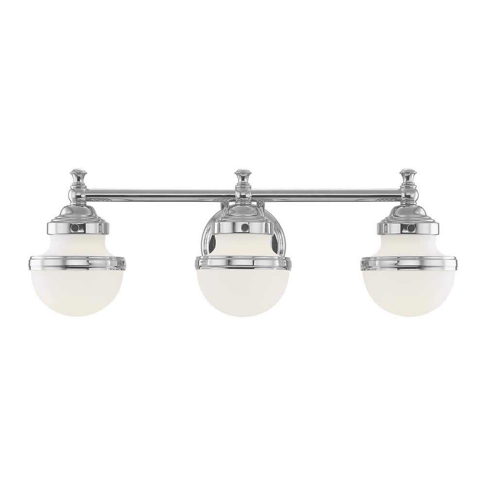 Oldwick 3 Light Polished Chrome Bath Vanity