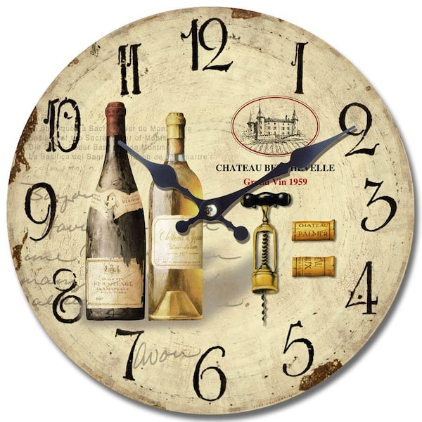 art for the home 24 in. x 24 in. Timepiece Tree Clock Wooden Wall Art  113211 - The Home Depot