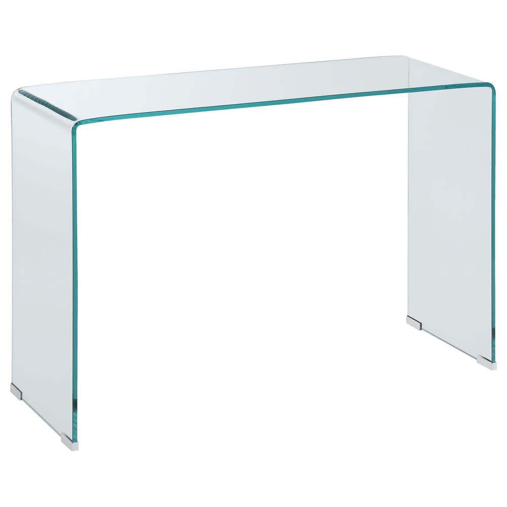 Minimalist Clear Glass Rectangular Sofa Table