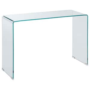 Ripley 43.25 in. L Clear Rectangle Glass Console Table