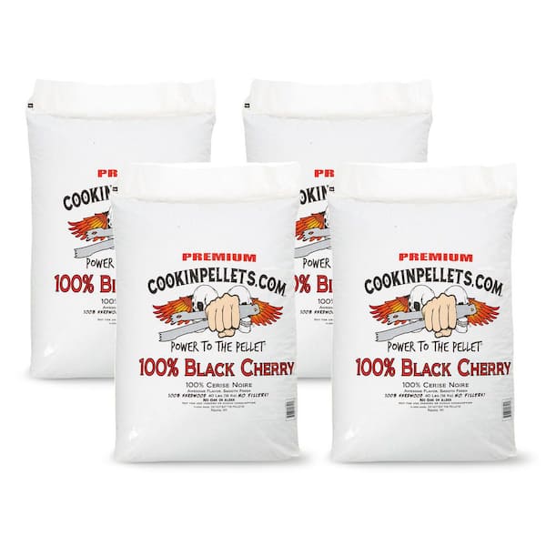 40 lbs. Bags Black Cherry Smoker Hardwood Wood Pellets, (4-Pack)