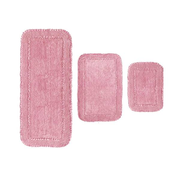 pink bath mat set