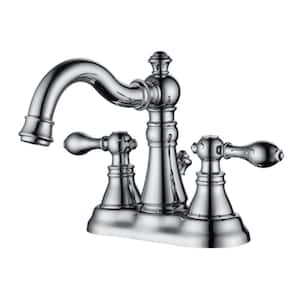 Signature 4 in. Centerset 2-Handle Bathroom Faucet with Drain Assembly, Swivel Spout, 2.2 GPM in Polished Chrome