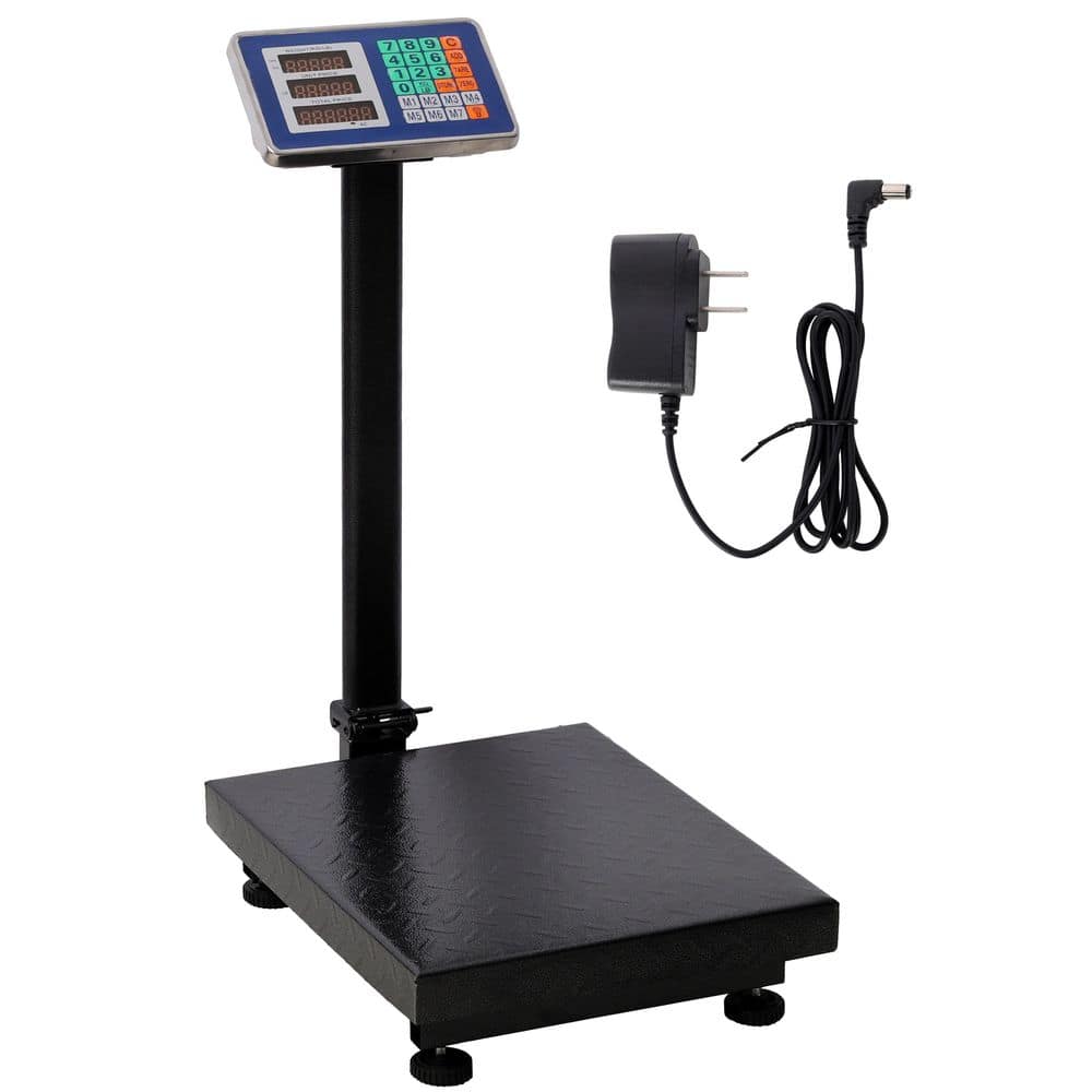 666 lb. Weight Capacity Black Steel Computing Digital Scale Floor Platform Scale with LB/KG, Tare, Price Calculator price history on PriceWatchPro