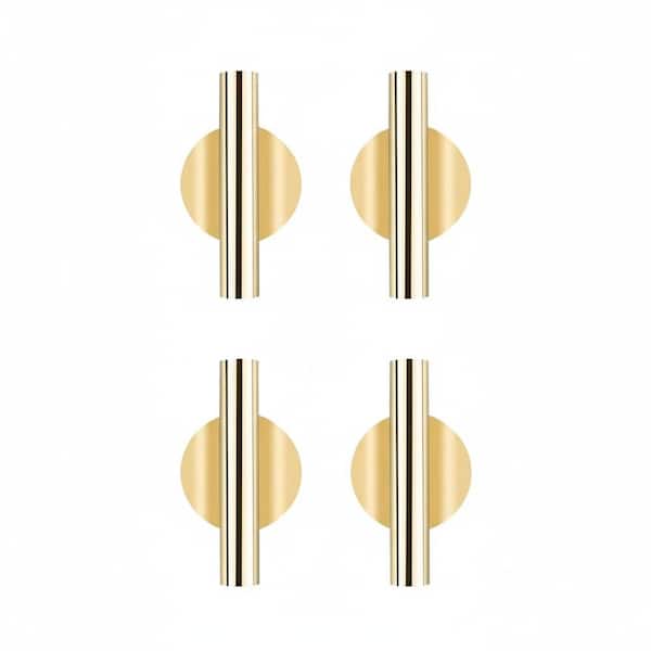 4 Pcs Metal Wall Planter Small Gold Boho Flower Vase Tube