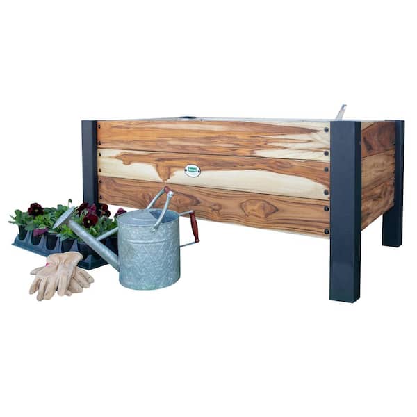 Backyard Discovery 4 ft. x 2 ft. 4 in. Outdoor Teak Planter