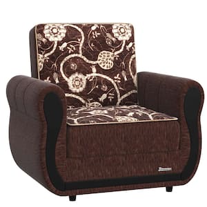 Madrid Collection Brown Armchair with Storage