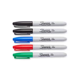 Fine Point Permanent Markers Assorted Colors (5-Pack)