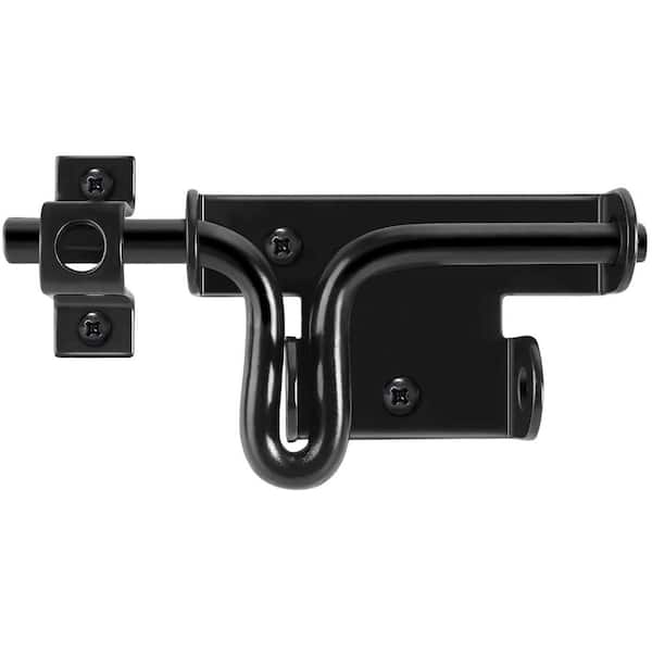 Unbranded Barn Door Lock Sliding Door Hardware Carbon Steel Latches for Cabinet Closet Window Black Matte Finish