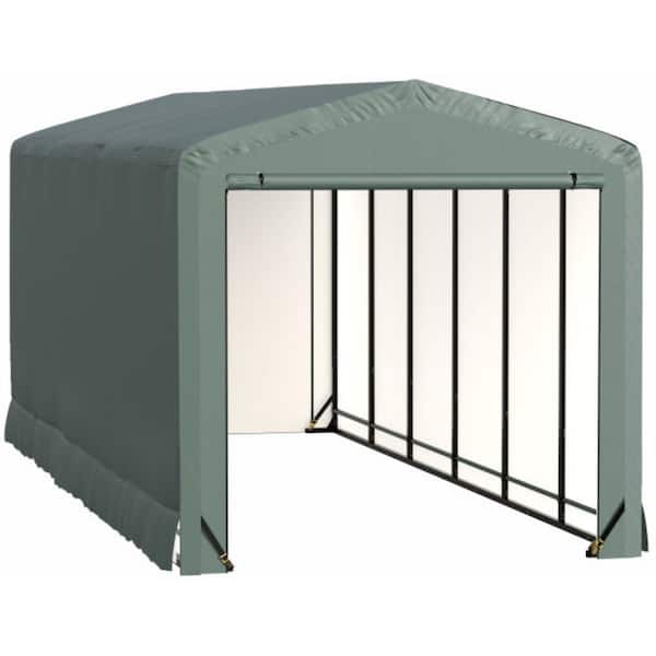 Sheltertube 10 ft. x 27 ft. x 10 ft. Green Garage