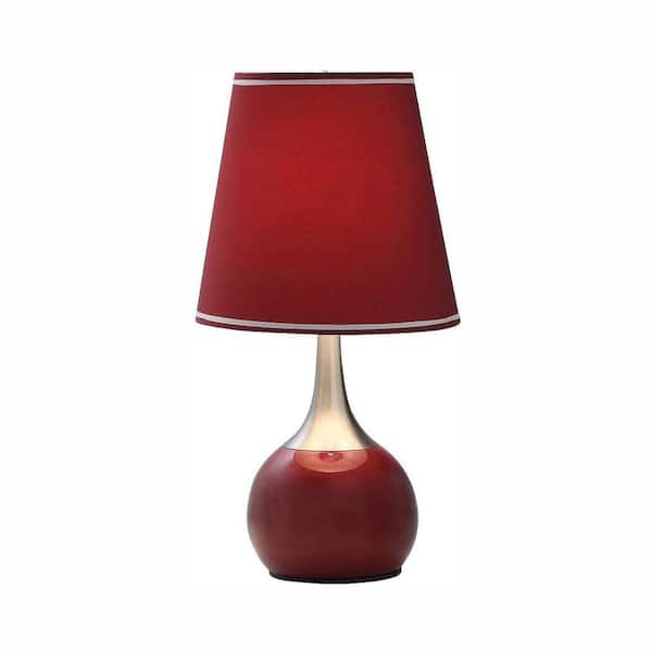ORE International 23 in. Red High Modern Touch Lamp