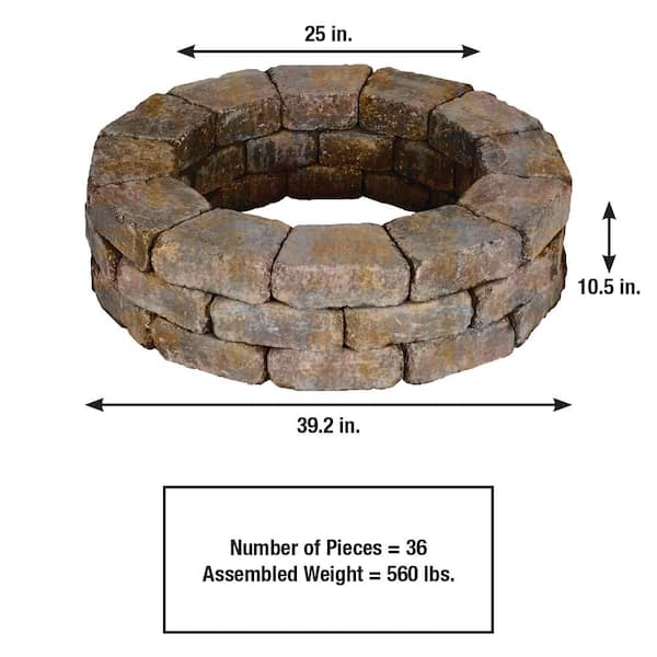 RumbleStone 39 in. x 10.5 in. Tree Ring Kit in Sierra Blend