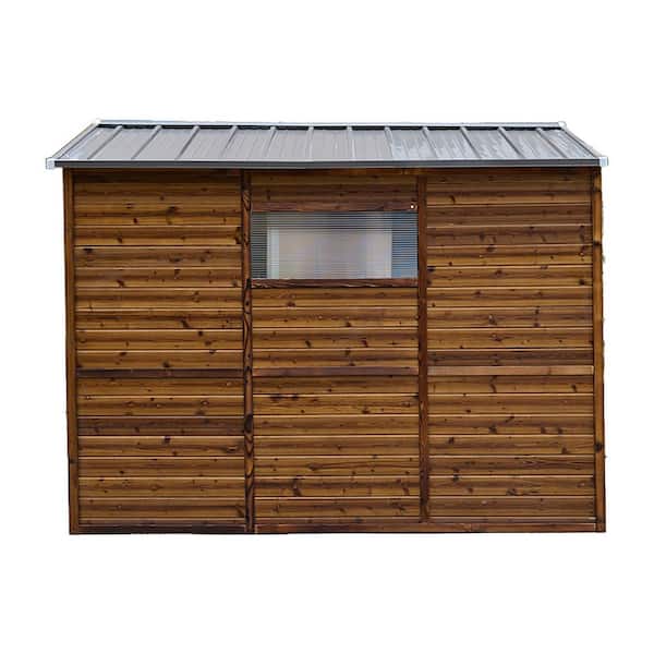 Daheat 8 x 8 ft. Iron-Wood Combination Tool Shed-A Perfect Blend