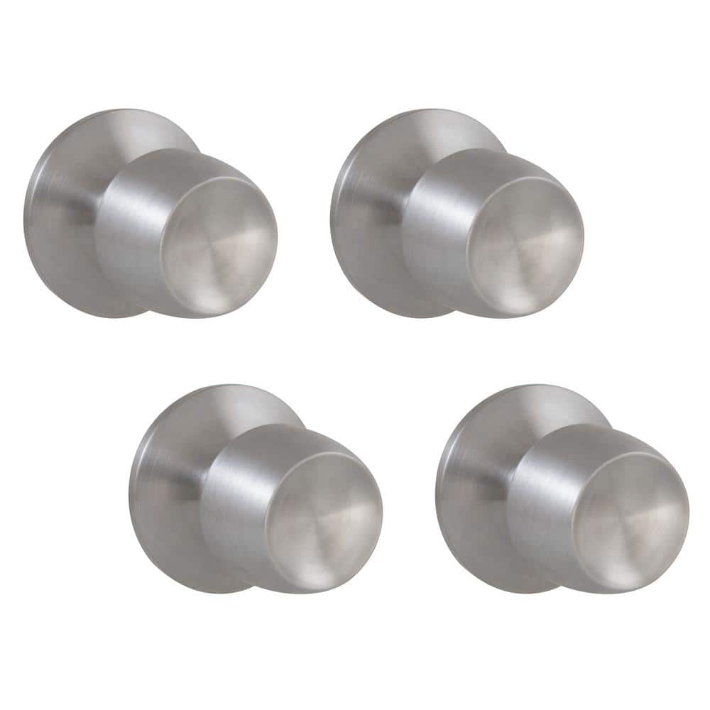 Brandywine Stainless Steel Hall/Closet Passage Door Knob (4-Pack)
