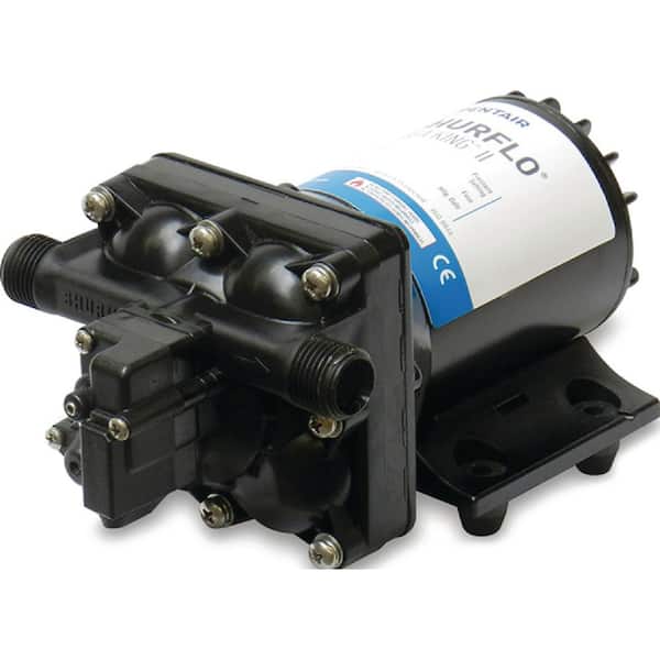 Shurflo 8-1/8 in. x 5 in. x 4-1/8 in. Aqua King II Black 55 PSI 3 GPM Automatic Fresh Water Pump