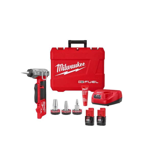 Milwaukee M12 FUEL ProPEX Expander Tool Kit with 1/2 in. - 1 in. RAPID SEAL ProPEX Expander Heads