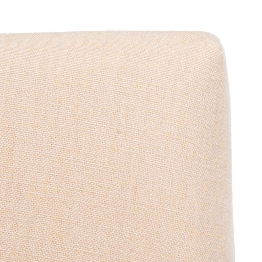 Modern Cosmopolitan Beige Linen & Gold Metal Parsons Side Chair Set