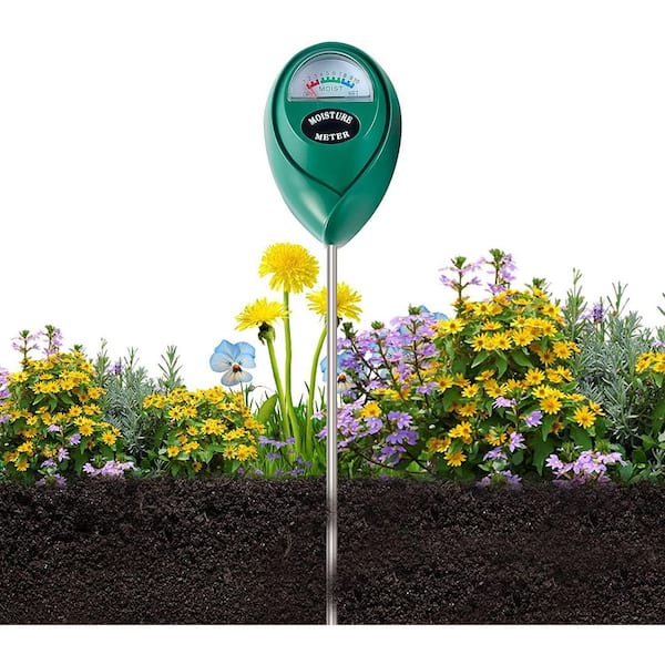 Soil Moisture Meter, Plant Moisture Monitor for Garden, Lawn, Farm, Indoor and Outdoor, Green, No Battery Required