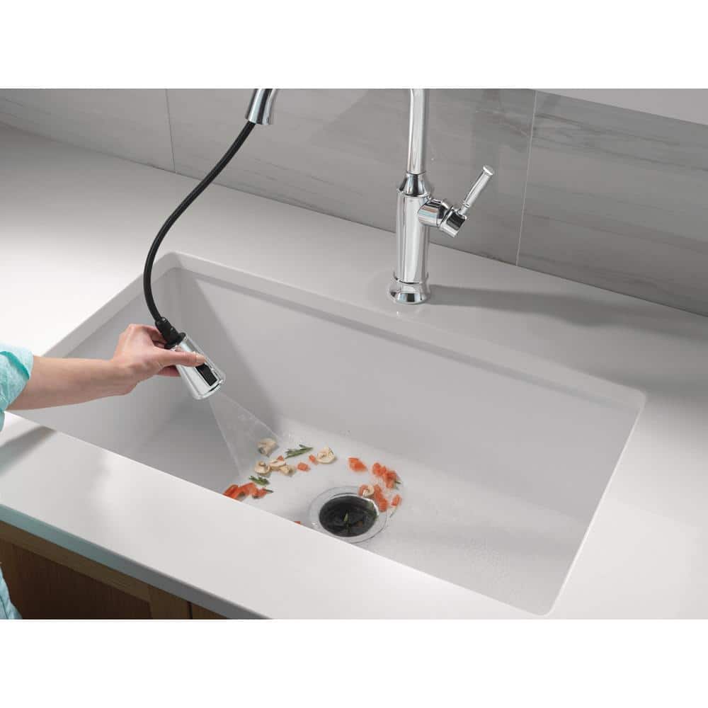 Renaldi Chrome Pull Down Kitchen Faucet with Spray